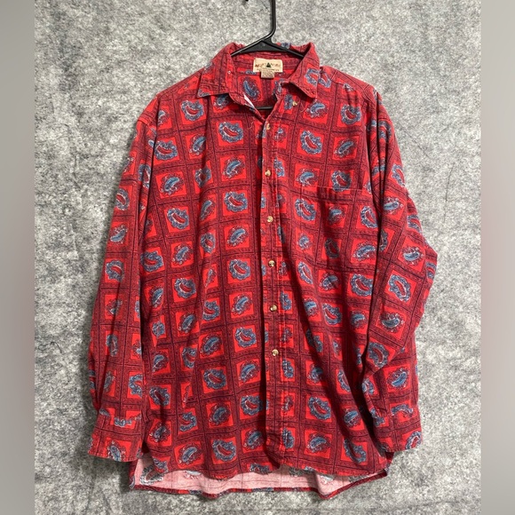 Northwest Territory Other - Northwest Territory Shirt Mens Large Red Plaid Paisley Outdoor Hiking Flannel